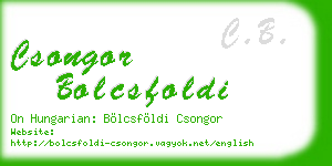 csongor bolcsfoldi business card